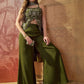 Olive Muse Embroidered Sharara Set