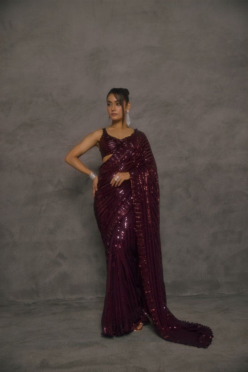 Ziva Sequin Saree