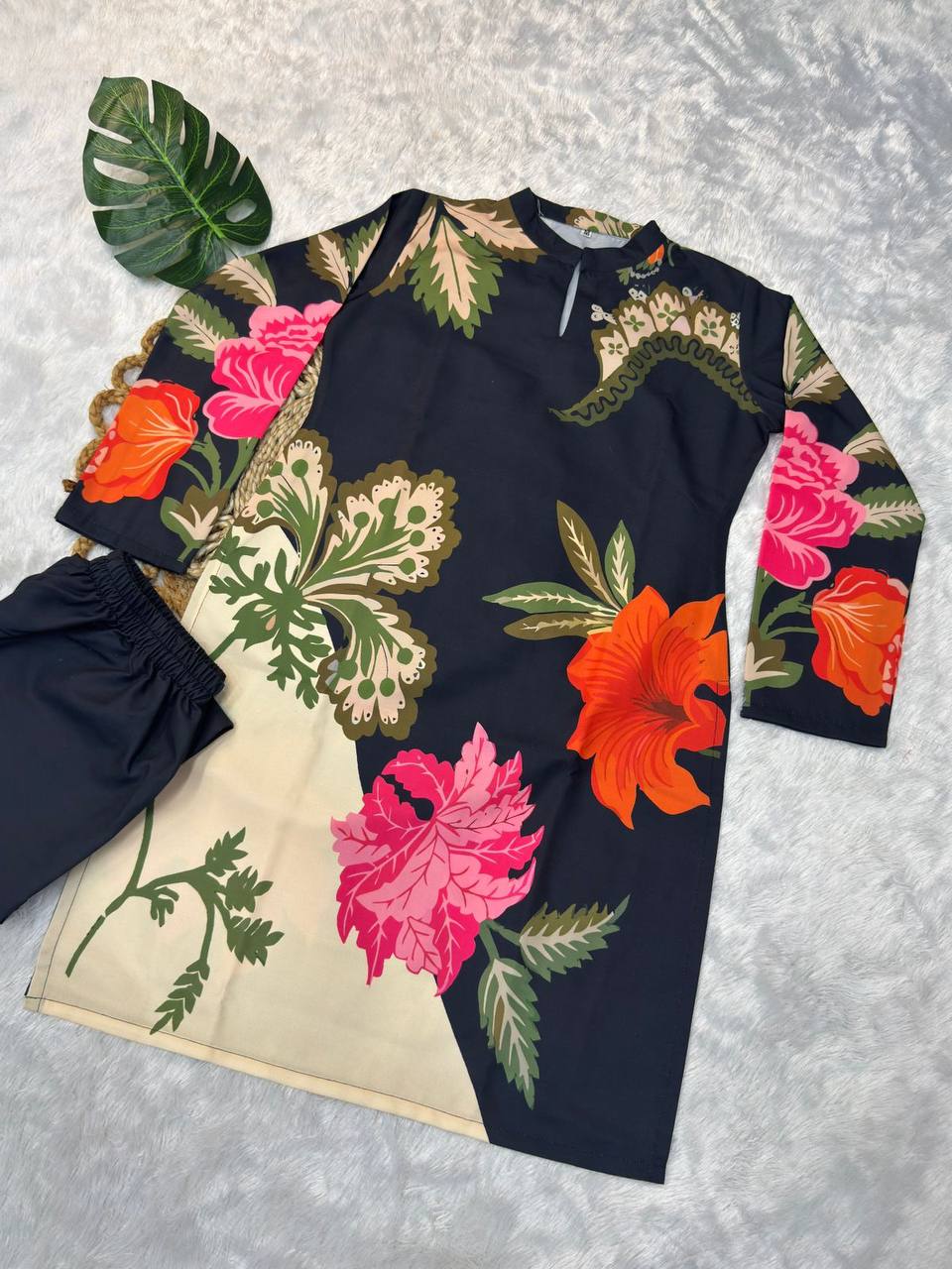 Black Petal Co-ord Set