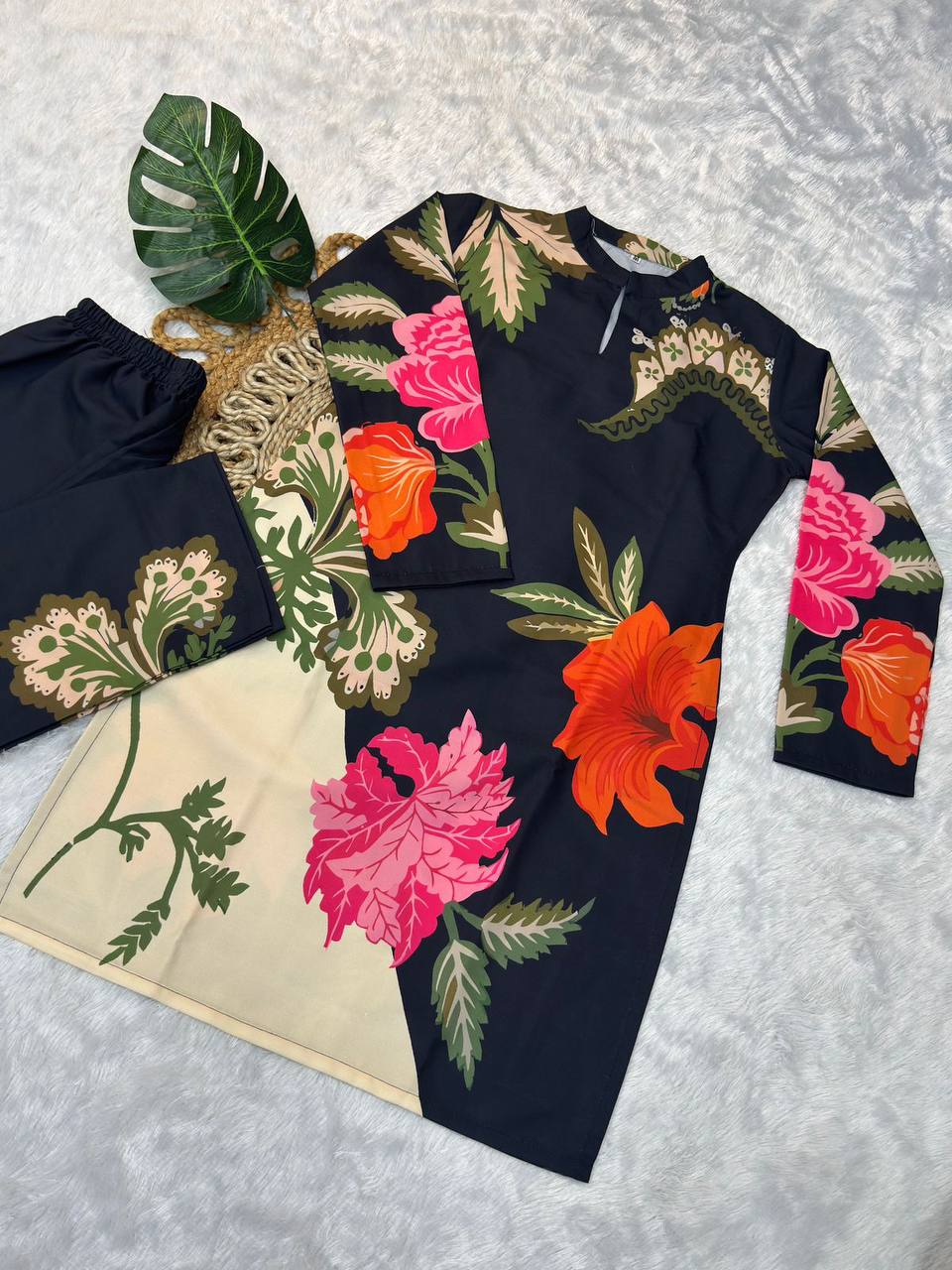 Black Petal Co-ord Set