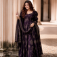 Deep Purple Anarkali Set