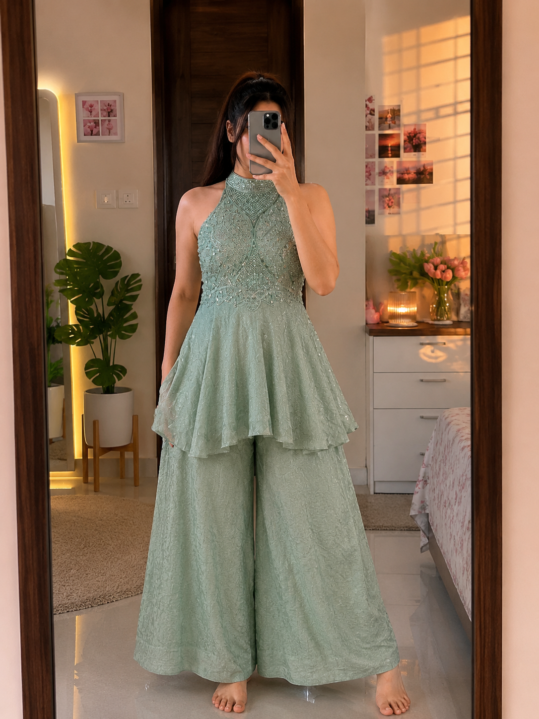Sage Sparkle Co-ord Set