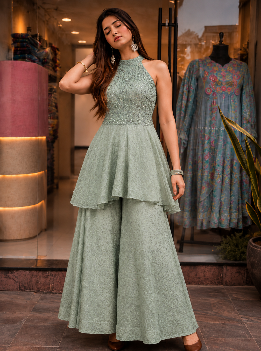 Sage Sparkle Co-ord Set