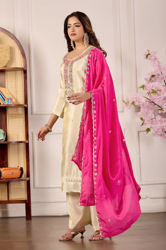 Ivory Rani Grace Suit Set