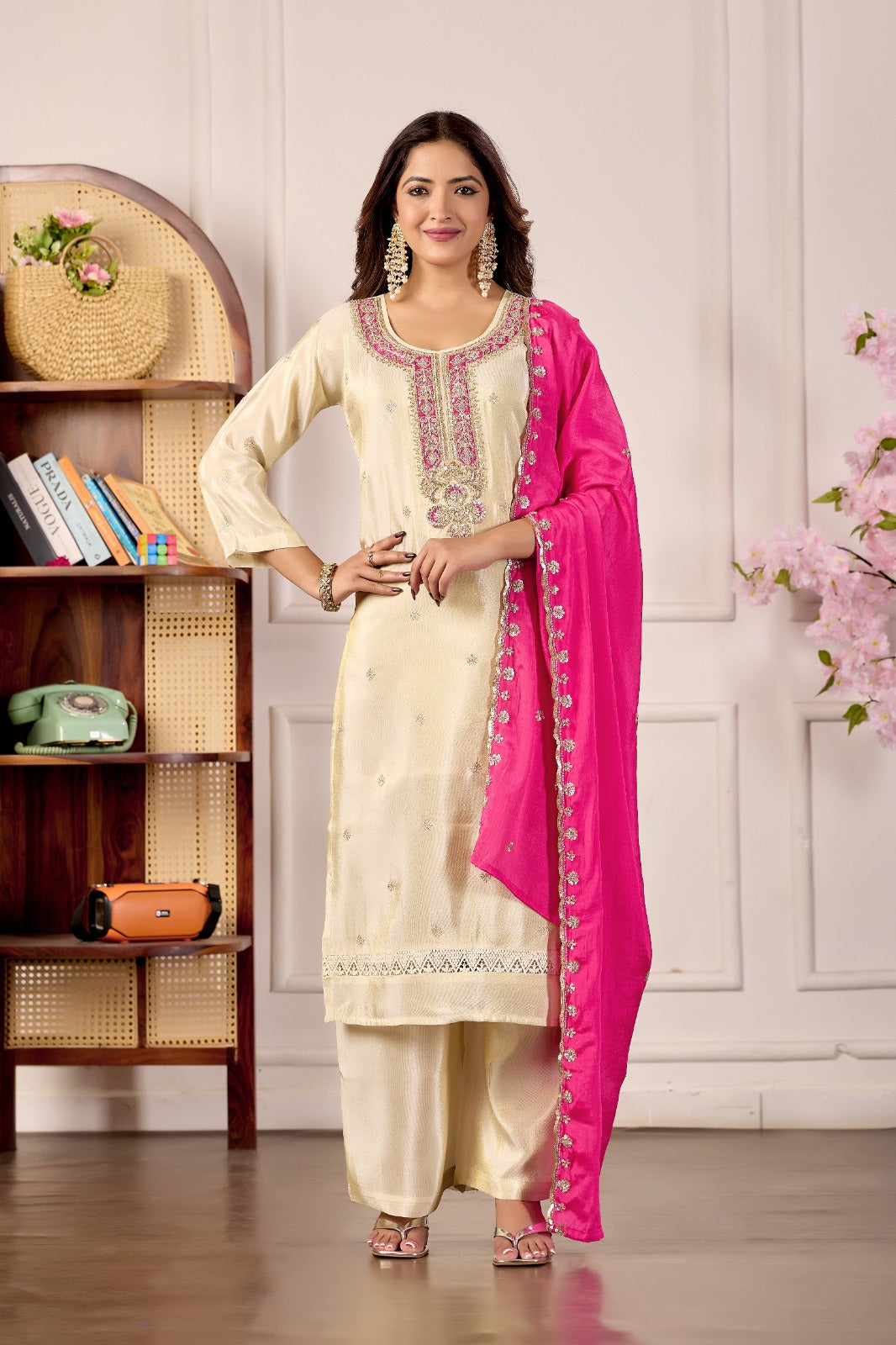 Ivory Rani Grace Suit Set