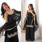Black Aura Embellished Sharara Set