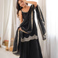 Black Aura Embellished Sharara Set