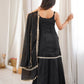 Black Aura Embellished Sharara Set